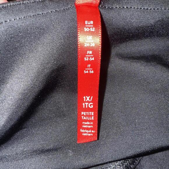 SPANX Black Faux Leather Classic City Business Casual Leggings Pants 1X Petite - Picture 7 of 15